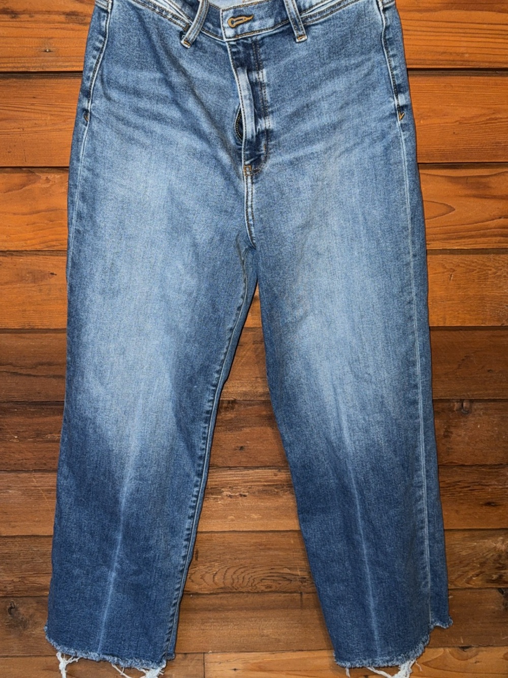 Daze High Rise Ankle Wide Leg Jeans
